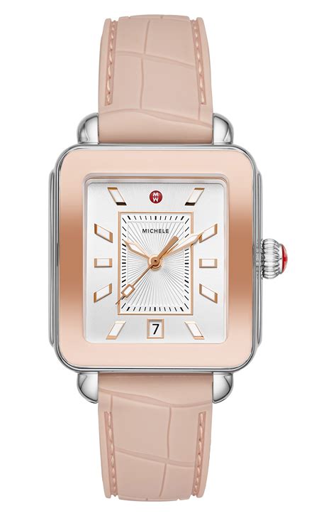 gold michele watch replica|michele watches for women silicone.